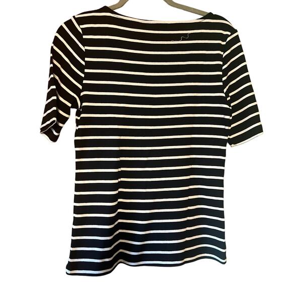 Rafaella Black & White Embroidered Top - Size Small - Picture 2 of 5